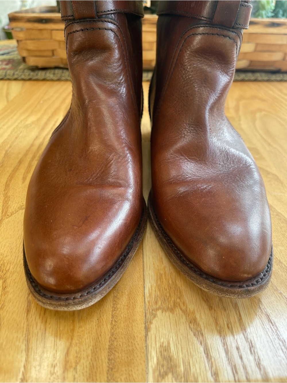 Frye Leather Knee-High Heeled Boots - Picture 9 of 16
